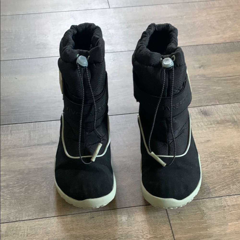 Vivo Barefoot Kids Boots - Black and White